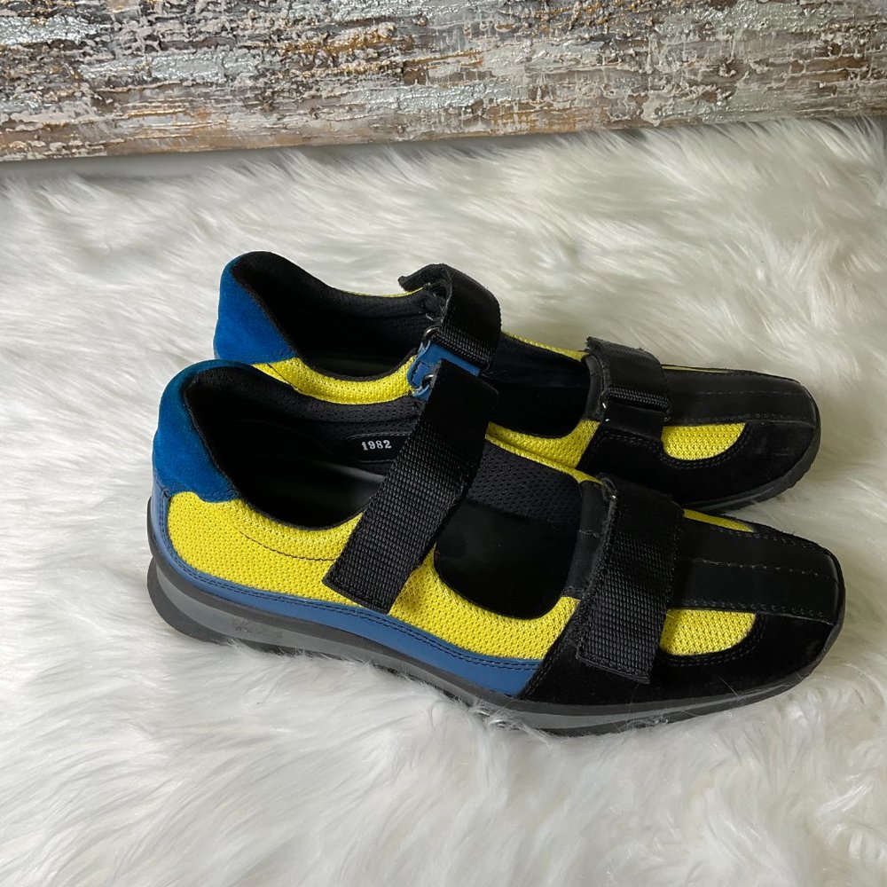 Prada Womens 1982 Multicolor Double Strap Shoes Size US 7